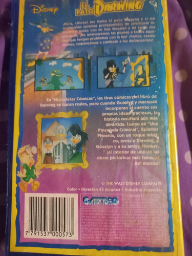 El Pato Darwing Historietas Comicas Vhs Pelicula (Usado)