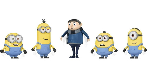 Set Minions Gru Kit Clásico Mattel Pack 5 Articulación Brazo