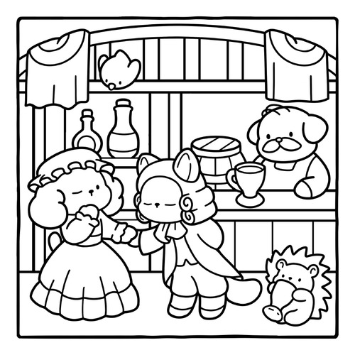 Cozy Eras Livro Para Colorir Estilo Bobbie Goods Animais Adoráveis Para Crianças Ou Adultos 40 Desenhos Capa Dura A5 180g