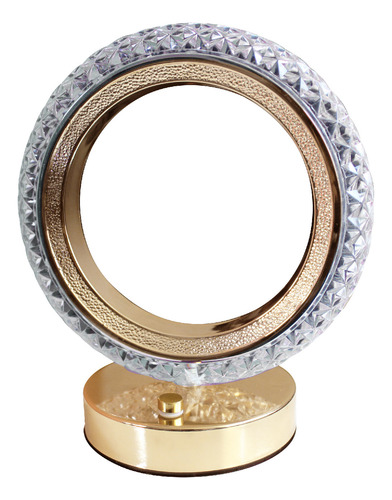 Lampara De Mesa Gingol Moderna Bronce Click & Light