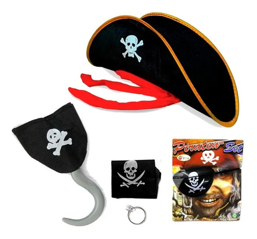 Kit Pirata Infantil Halloween - 5 Itens