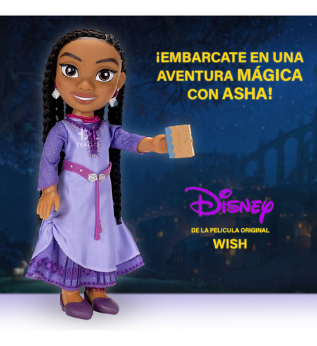 Muñeca Asha Película Wish Disney Set De Juego Aventurera
