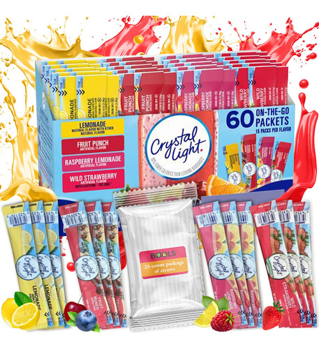 Crystal Light - Mezcla De Bebida En Polvo Sin AzĂșcar, Sabor