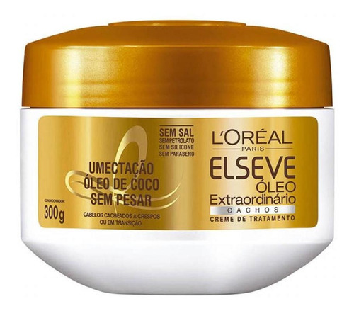 Creme Tratamento Óleo Extraordinário Cachos Elseve 300g Full