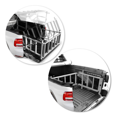 Extensor Caçamba Saveiro G5 2011 2012 C/ Rampa Edr Prata
