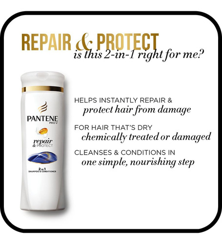 Shampoo E Condicionador Pantene Pro-v 2 Em 1, Repara E Prote