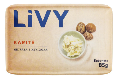 Sabão em barra Livy Karité de 85 g