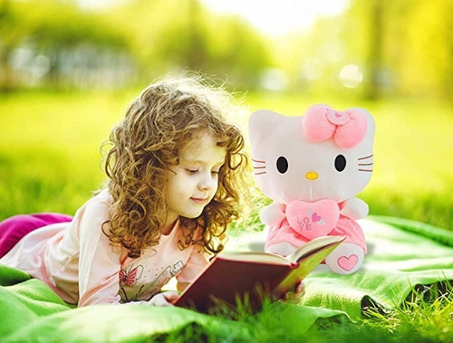 Peluche Hello Kitty Con Corazón Kawaii Para Regalo 25cm