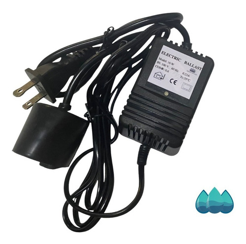 Imagen 4 de 5 de Balastro Para Lámpara Germicida Luz Uv 16 Watts 4 Pines