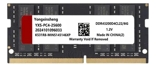 Memória Sodimm Ddr4 8gb 3200 Mhz 1,2v 1rx8 260 Pinos Laptop
