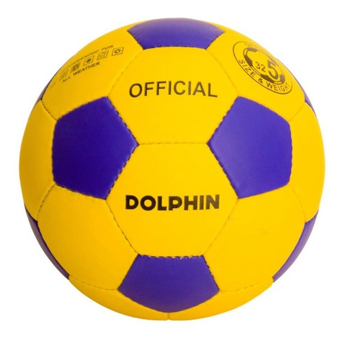 Pelota Officila Dolphin N5 Pique Completo Cosida A Mano  