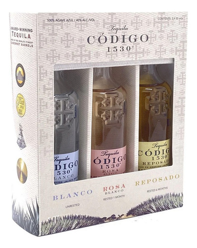 Pack De 12 Tequila Codigo 1530 3 Minis De 50 Ml