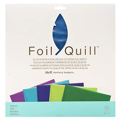 Quill 12 X12  Foil Sheets 15/pkg Peacock 3 Each Of 5 Co...