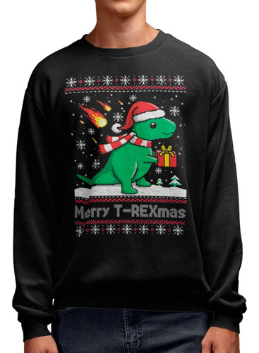 Sudadera Sueter Feo Merry T-rexmas Ugly Sweater Unisex 