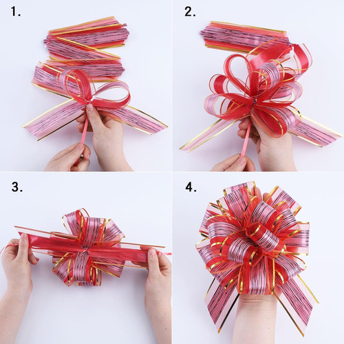 12 Lazos Para Envolver Lazos Para Cestas De Boda, Lazos De R