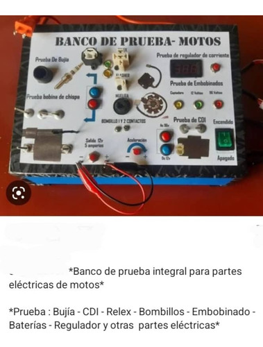 Banco De Prueba Integral Para Partes Eléctricas De Motos