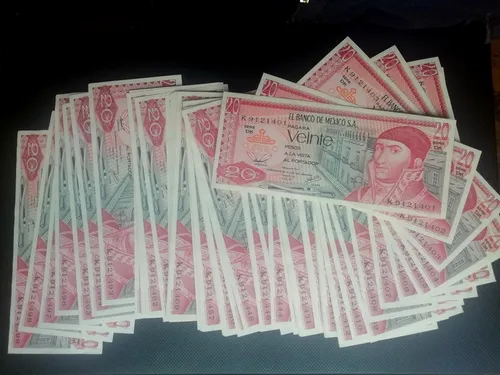 comprar 100 Billetes Seriados De 20 Pesos Julio 1977 Sin Circular
