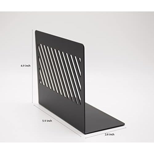 1 Par De Soportes De Libros Metálicos Pesados Geométr...