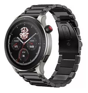 Pulseira De Aço Marca 123smart Compativel com Amazfit Gtr 4 Gtr3 Gtr 2 Gtr 2 Nova Versao Gtr 47mm Pace S1 Stratos 1 Stratos 2 E Stratos 3 Balance Huawei Gt Gt2 46mm Gt3 46mm Gt 4 46mm