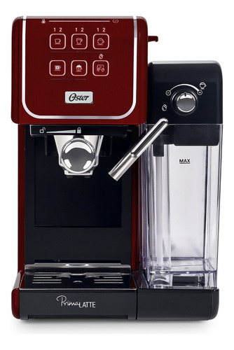 Oster Cafeteira Espresso Primalatte Bvstem6801r Touch Red Cor Preto/Vermelho 220V