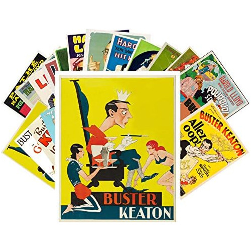 Tarjetas Postales Vintage De Buster Keaton Y Harold Llo...