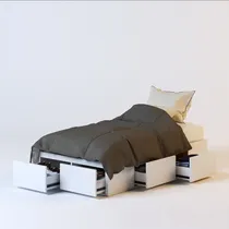 Comprar Cama Premium, Box Sommier Cajones - Baulera 0,90 X 1,90 M Color 0.90 X 1.90 M 4 Cajones - Contra Pared