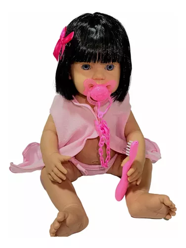 Boneca Bebe Reborn Baby Morena