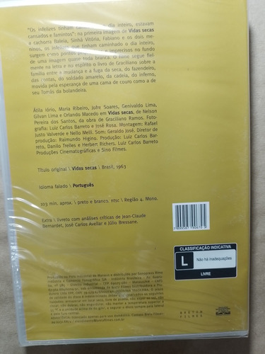 Dvd Vidas Secas (1963) Lacrado! Nelson Pereira Dos Santos