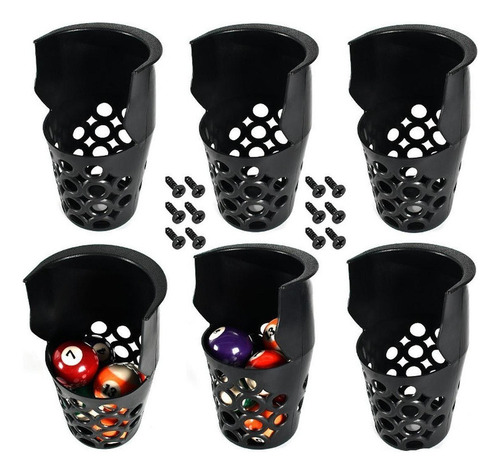 Wj1 6 Piezas De Bolsillos Para Mesa De Billar Con Tornillos,
