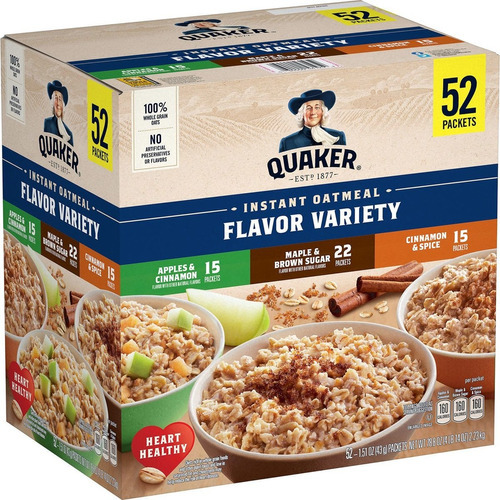 Quaker Instant Oatmeal Pack 52 - G A $83