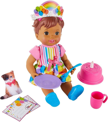 Little Mommy Fiesta De Cumpleaños Castaña 33 Cm Mattel