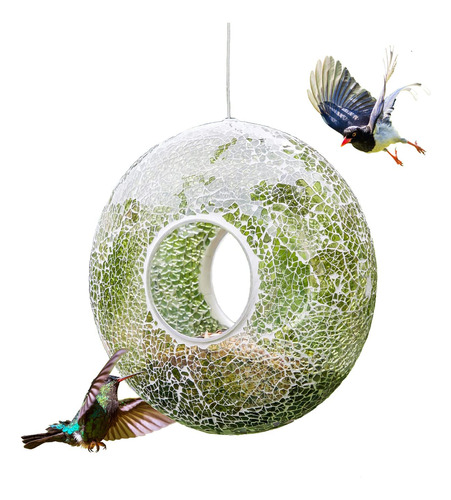 Fly Through Wild Bird Feeder Garden - Circulo De Mosaico Par