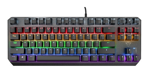 Imagen 4 de 7 de Teclado Mecanico Gamer Tkl Trust Gxt 834 Callaz Español Bk