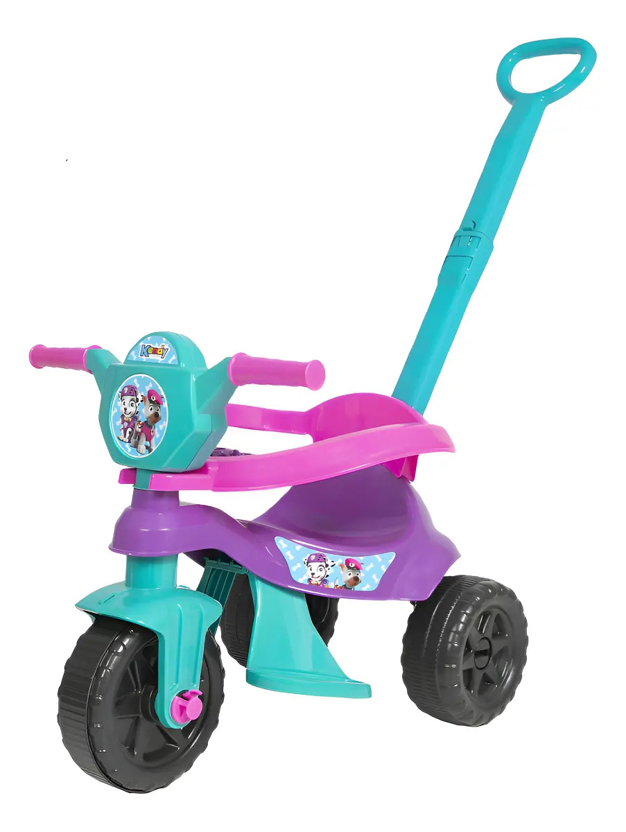 Motoca Kendy Infantil Lilás com Empurrador e Protetor