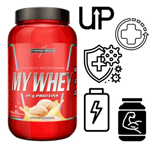 Whey Protein Integralmédica Concentrado My Whey 900g Sabor Baunilha