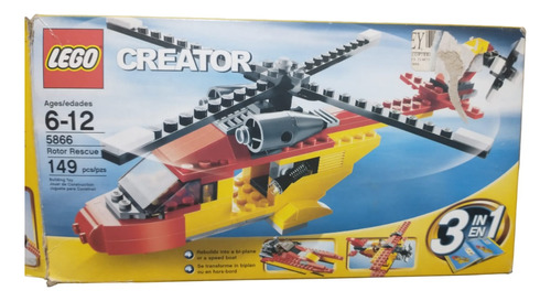 Lego Creator 5866 Helicóptero De Rescate