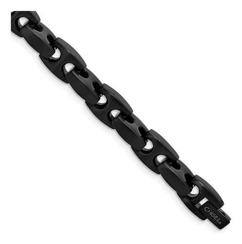 The Black Bow Pulsera De Cadena De Ancla De Acero Inoxidable