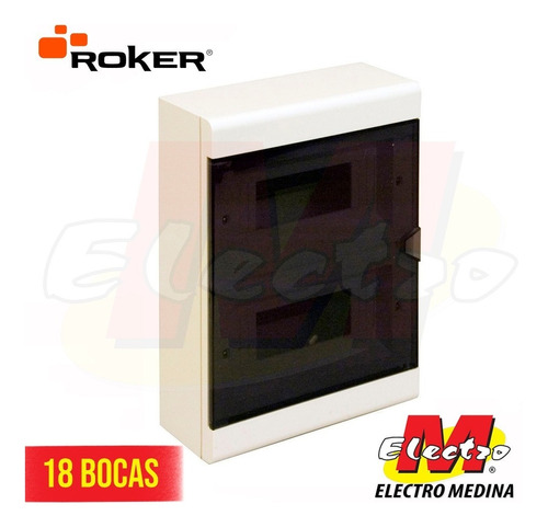 Tablero Superficie 18 Din Zm518 Pvc Roker Electro Medina