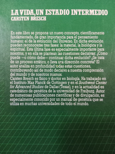 La Vida, Un Estadio Intermedio: Carsten Bresch (Usado)