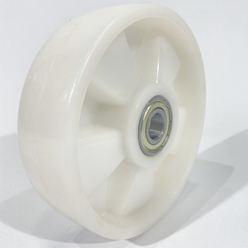 Ruedas Para Zorra Hidraulica Nylon Con Rulemanes Ruedas Blanco