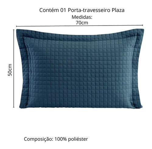 Porta Travesseiro Plaza 50x70cm Preto Lavive