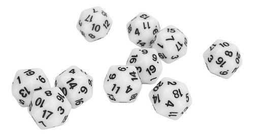 Juego De Dados Poliédricos De 20 Caras, 10 Piezas, Plástico