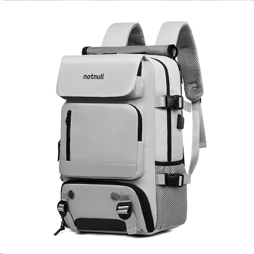 Mochila Impermeável E Expansível Notebook Reforçada De Bordo Feminina Masculina Mala Viagem Avião Executiva Reforçada 40l Viral Casual Unissex Faculdade Trabalho Trilha Usb Cinza Notnull