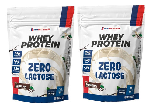 Whey Protein Newnutrition Baunilha Zero Lactose 900g 2un