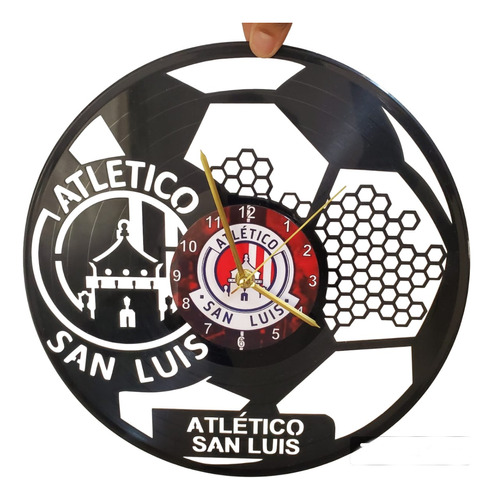 Reloj De Pared Atlético De San Luis Futbol Acetato Vinilo