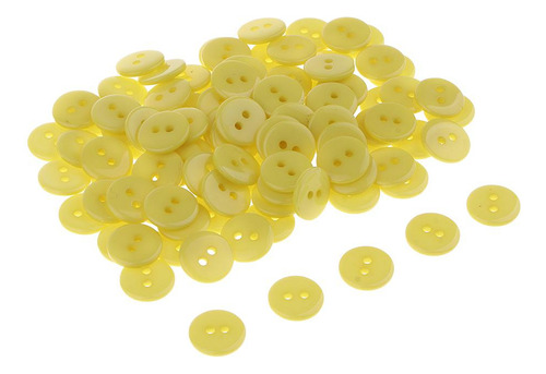 Botón De Resina De 100x 2 Agujeros Para Amarillo