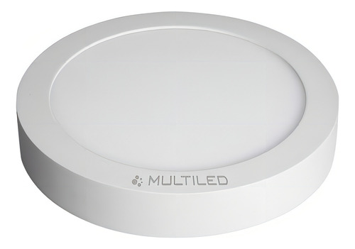 Plafon Multiled Redondo 18w Luz Fria Sensor De Movimiento Color Blanco