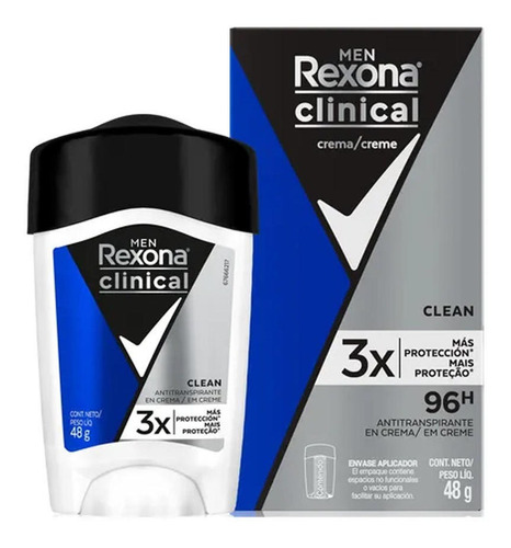 Desodorante En Crema Rexona Clinical Men Clean 