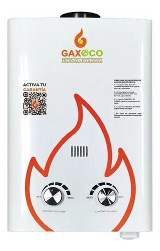 Calentador de agua a gas GN Gaxeco ECO-6000 blanco