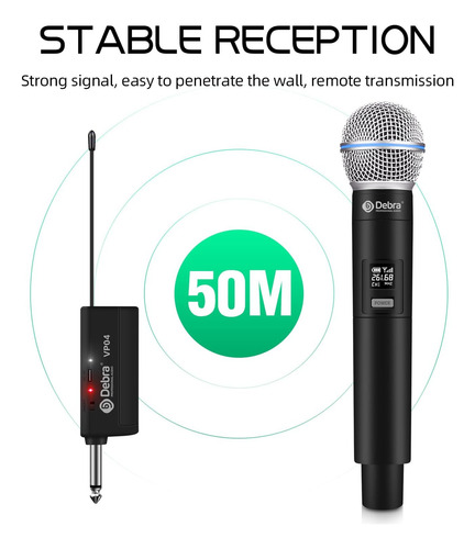 Sistema De Micrófono Inalámbrico D Debra Audio Dual Inalámbr